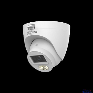 DAHUA DH-HAC-HDW1500CLQP-IL-A-0280B-S3 Уличная турельная HDCVI-видеокамера с интеллектуальной двойной подсветкой 5Мп, объектив 2.8мм, ИК 20м, LED 20м, IP67, корпус: пластик, быстрый монтаж
