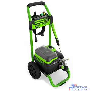 Greenworks GDPW60DP Мойка высокого давления аккумуляторная, [60V, 250 бар, бесщеточная, с портом на 2 АКБ, без АКБ и ЗУ] [5106207]