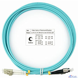 Cabeus FOP-50-LC-FC-3m Шнур оптический duplex LC-FC 50/125 mm OM3 3м LSZH