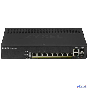 ZYXEL GS1920-8HPV2-EU0101F Гибридный Smart PoE+ коммутатор NebulaFlex GS1920-8HPv2, 8xGE PoE+, 2xCombo (SFP/RJ-45), бесшумный, бюджет PoE 130 Вт, автономное/облачное управление