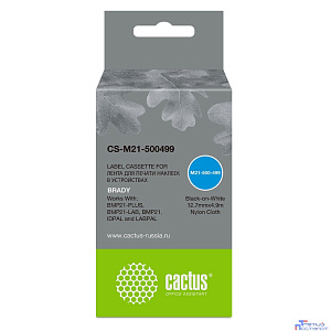 Картридж ленточный Cactus CS-M21-500499 черный для Brady BMP21-PLUS, BMP21-LAB