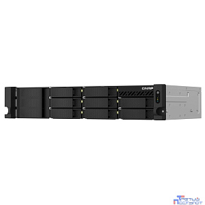 Сетевое хранилище без дисков/ SMB QNAP TS-873AeU-RP-4G NAS 8 HDD trays, 2x 2.5 GbE. 64-bit 4-core AMD V1500B 2,2 GHz, 4 GB. RAM (1*4 GB) up to 32GB (2*16 GB), 2 x M2 2280 (PCIe Gen3 x 1), 2xPSU W/o ra