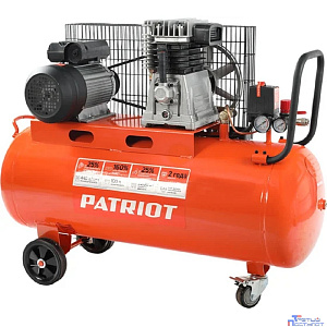 PATRIOT Expert Компрессор поршневой ременной [525301965] { PTR 100-440I, 440 л/мин, 10 бар, 2200 Вт, 100 л, быстросъемный 1/4" + "елочка" }