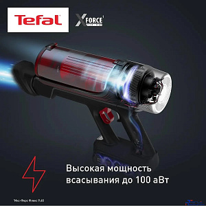 TEFAL TY2079WO Пылесос вертикальный, контейнер, черный/красный