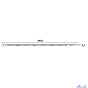 Rexant (67-0401-8) Стяжка нейлоновая Профессиональная 400x7,6мм, черная (100 шт/уп)