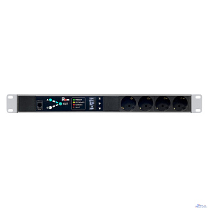 REM Блок розеток Rem-16 с АВР, 16A, 4xSchuko, подключение к контроллеру R-2MC по Modbus, 2 шнура 1,8м R-16-4S-T-440-2x1.8