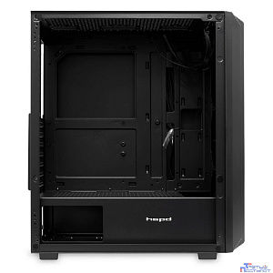 Case HSPD M730, Mesh Mid Tower, Black, TG, 0.4 SPCC, no fans, E-ATX, ATX, mATX, mITX, 155/280/175-200mm, 2x2.5", 2x3.5", 7xPCI, 1xUSB-A 3.0, 2xUSB-A 1.0, 335x193x445mm