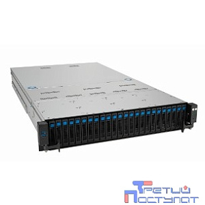 Серверная платформа/ ASUS RS720A-E12-RS24U, 2U, 2xSP5 (LGA 6096) EPYC 9004 (400W), 24 DIMM DDR5, 24=16NVMe + 8NVMe/SATA/SAS*,Up to 9 PCIe Gen5 slots + 1 x internal RAID slot (+-1 x OCP3.0), 24 x 2.5"