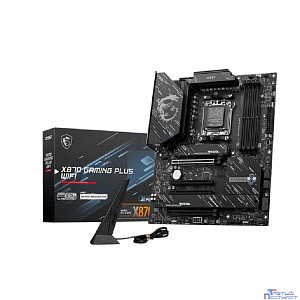 Материнская плата MSI X870 GAMING PLUS WIFI X870, AM5, 4*DDR5, 4*PCIEx16, 3*M.2, 2*TypeC, 2*USB3.2Gen2, 4*USB3.2Gen1, 8*USB2.0, 4*SATA3.0, 5G, 1*Type-C(DP), HDMI, ATX, RTL