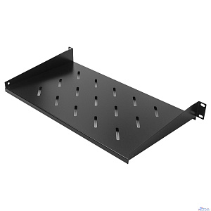 NEOMAX Полка 19"1U, для настенного шкафа 520x400; глубина полки 250мм, ширина 484мм;  цвет черный [NM-SHF-1U40-101-BK]