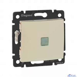 Legrand 774310 Выключатель Valena одноклавишный с подсветкой слоновая кость