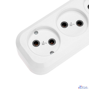 PROconnect (13-4207) Удлинитель 3 гнезда, 5м, 2х0,75мм?, б/з, белый