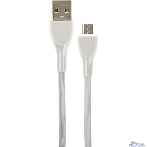 PERFEO Кабель USB A вилка - Micro USB вилка, 2.4A, серый, силикон, длина 1 м., ULTRA SOFT (U4021)