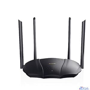 TENDA TX12 Двухдиапазонный гигабитный Wi-Fi 6 роутер AX3000, до 574 Мбит/с на 2,4 ГГц + до 2402 Мбит/с на 5 ГГц, LAN 2 x 1Гбит/с, WAN 1 x 1Гбит/с, 4 антенны