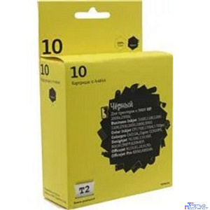 T2 C4844A Картридж №10 (IC-H4844) для HP 2000c/Business InkJet 1200/2200/2600/2800/3000/Pro K850/DesignJet 500, черный, 1400 стр.