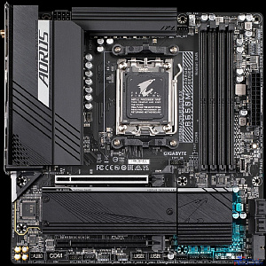 Gigabyte B650M AORUS ELITE AX {Socket AM5, AMD B650, 4xDDR5-5200, HDMI+DP, 2xPCI-Ex16, 4xSATA3(RAID 0/1/10), 2xM.2, 8 Ch Audio, 2.5GLan, WiFi, (4+4)xUSB2.0, (7+2)xUSB3.2, (1+1)xUSB3.2 Type-C™, mATX}