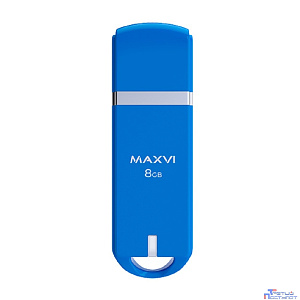 Maxvi USB Drive 8GB P3 sky blue, монолит с колпачком, ABS пластик, USB 2.0