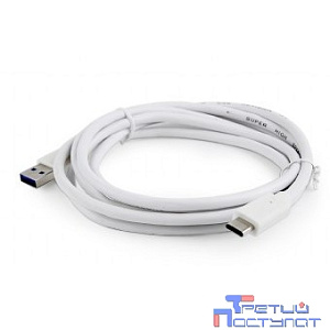 Cablexpert Кабель USB3.0 AM/USB Type-C, 1.8м, белый, пакет (CCP-USB3-AMCM-6-W)