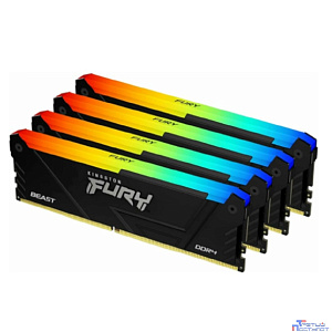 Kingston 64GB 3600MT/s DDR4 CL18 DIMM (Kit of 4) FURY Beast RGB KF436C18BB2AK4/64