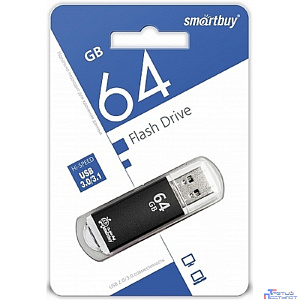 Smartbuy USB Drive 64Gb V-Cut Black SB64GBVC-K3