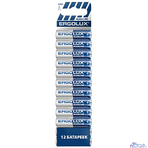 Ergolux Alkaline  BP12 LR03  (ПРОМО, LR03 BP12, мизинчиковая батарейка ААА 1.5В) (12шт. в уп-ке)