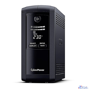 ИБП CyberPower VP1000ELCD {Line-Interactive, Tower, 1000VA/550W USB/RS-232/RJ11/45  (4 EURO), 12В/9 Ач х 1}