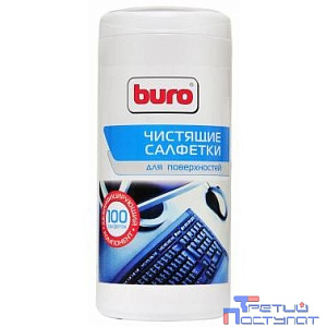 Туба с чистящими салфетками BURO BU-Tsurface, для поверхностей, 100шт.  [817441]