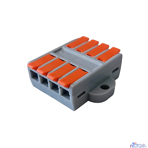 Cabeus MX662-4R Клемма соединительная универсальная проходная 4 полюса с рычагом 0,5-6,0 (1шт)