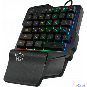 Игровой блок Oklick 701G IRON FIST черный USB for gamer LED {1196590}