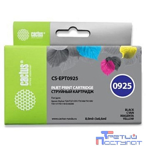 Cactus EPT0925 Картриджи  для  Stylus C91/CX4300/TX106/TX117, черный/голубой/пурпурный/желтый