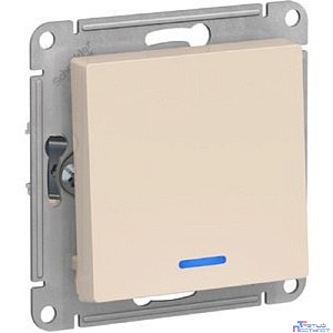 Systeme electric ATN000213 ATLASDESIGN 1-клавишный ВЫКЛЮЧАТЕЛЬ с подсветкой, сх.1а, 10АХ, механизм, БЕЖЕВЫЙ