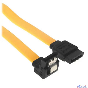 Cablexpert Кабель интерфейсный SATA Sata3 7pin / 7pin, угловой, защелка, 50см, желтый, пакет (CC-SATAM-DATA90-YL-50CM)