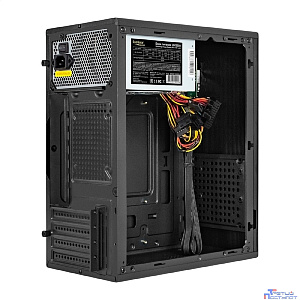 Exegate EX299240RUS Корпус Minitower ExeGate BAA-308MUC-UNS350 (mATX, БП UNS350 с вент. 12см, 1*USB+1*USB3.0+1*TypeC, HD Audio, черный)