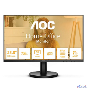 LCD AOC 23.8" 24B3CA2 черный {IPS 1920x1080 100Hz 1ms 16:9 250cd 178/178 HDMI DisplayPort 2x2W USB-C 2xUSB3.2}