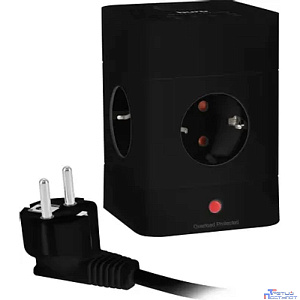 BURO BU-PTE4.1UC-B 1.5м (4 розетки) черный (коробка) {2090201}