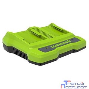 Greenworks Зарядное устройство для 2-х аккумуляторов Greenworks G24X2UC2, 24V [2931907]
