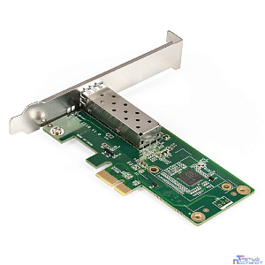 Exegate EX298936RUS Комплект: Сетевой адаптер SFP ExeGate EXE-i210-F1 + Трансивер Single-Mode до 20км EXT-1G-SM1310-LC2-20KM (EX296228RUS: PCI-E x1 v2.0, порты 1x SFP (10/100/1000Mb/s), Gigabit Server