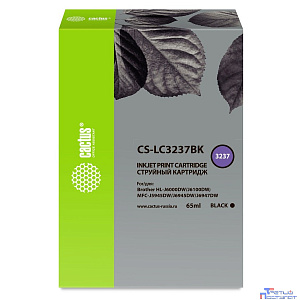 Картридж струйный Cactus CS-LC3237BK черный (65мл) для Brother HL-J6000DW/J6100DW