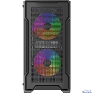 Powercase Корпус Mistral Micro X3B ARGB, Tempered Glass, 3x 120mm ARGB PWM Fan, чёрный, mATX  (CMMXB-A3)