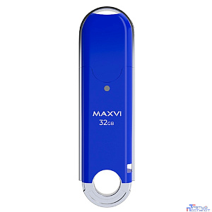 Maxvi USB Drive 32GB P2 blue, монолит с колпачком, ABS пластик, USB 2.0