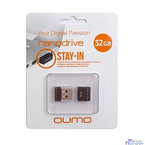USB 2.0 QUMO 32GB NANO [QM32GUD-NANO-B] Black