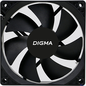 Вентилятор Digma DFAN-90  90мм черный 3-pin 4-pin (Molex)Ret