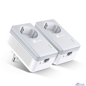 TP-Link TL-PA4010P KIT AV600 Комплект адаптеров Powerline со встроенной розеткой