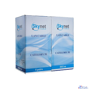 SkyNet Кабель FTP indoor, медный, FLUKE TEST, кат.5e, 4x2x0,46, однож., 305 м, box, серый [CSL-FTP-4-CU](АК5026923/1693111)