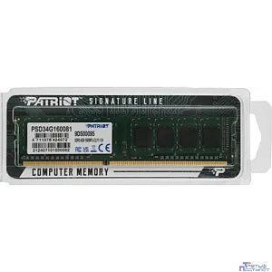 Patriot DDR3 DIMM 4GB (PC3-12800) 1600MHz PSD34G160081