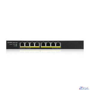 Zyxel GS1915-8EP-EU0101F Коммутатор NebulaFlex  Hybrid Smart L2 PoE+ Switch, 8xGE PoE+, Silent (No Fan), 60W PoE Budget, Standalone/Cloud Management