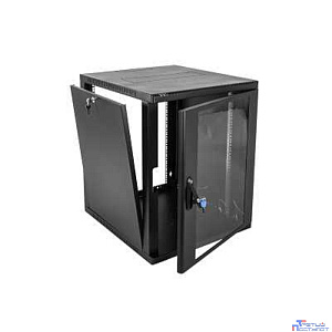 ЦМО Шкаф телекоммуникационный настенный сварной 12U (600 x 500) съёмные стенки, дверь стекло, чёрный, ШРН-12.500-9005