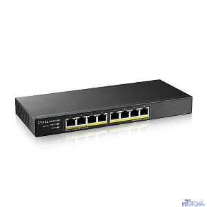 Zyxel GS1915-8EP-EU0101F Коммутатор NebulaFlex  Hybrid Smart L2 PoE+ Switch, 8xGE PoE+, Silent (No Fan), 60W PoE Budget, Standalone/Cloud Management