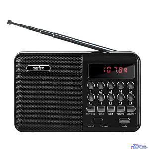 Perfeo радиоприемник цифровой PALM FM+ 87.5-108МГц/ MP3/ питание USB или 18650/ черный (i90-BL) [PF_A4870]