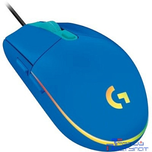 Мышь Logitech G203 LIGHTSYNC Corded Gaming Mouse  <USB, Blue, Retail> 910-005798